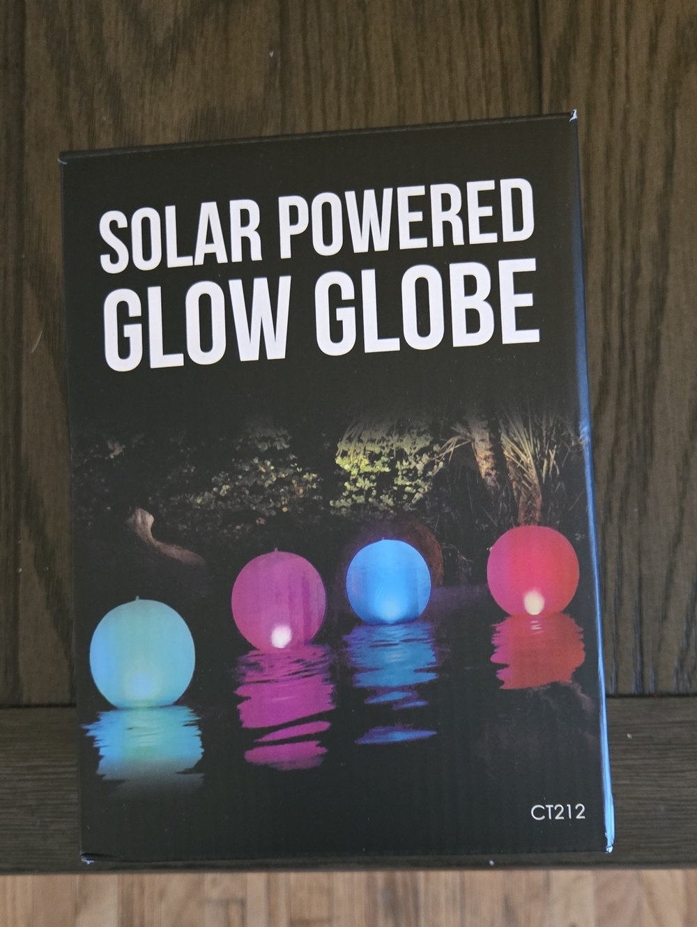 Solar Powered Glow Globe, 4 pcs, Multicolor Floating LED Light,NIB.